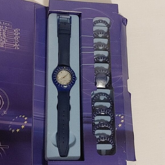 QUIRKY 1999 Swatch watch SDZ103 PACK EUROCONVERTER SPECIAL PACKAGING LAUNCH EUR - Picture 2 of 8